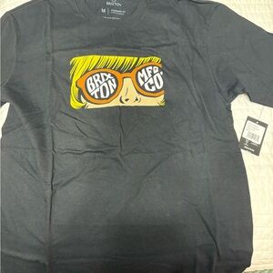 Brixton Black Tee with Bold Graphic